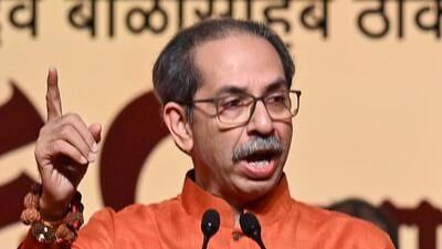 Mumbai, India. 19, 2026 - Uddhav Thackeray, Chief of Shiv Sena (UBT), addressed party members at Shanmukhanand Hall in Mumbai on the party’s 60th foundation day. Aditya Thackeray, Yuva Sena Chief, along with Sanjay Raut, Anil Desai, Arvind Sawant, Rajabhau Vaze, and other senior leaders, were also present. Mumbai, India. 19, 2026. (Photo by Raju Shinde/HT Photo) (Raju Shinde) Mumbai, India. 19, 2026 - Uddhav Thackeray, Chief of Shiv Sena (UBT), addressed party members at Shanmukhanand Hall in Mumbai on the party’s 60th foundation day. Aditya Thackeray, Yuva Sena Chief, along with Sanjay Raut, Anil Desai, Arvind Sawant, Rajabhau Vaze, and other senior leaders, were also present. Mumbai, India. 19, 2026. (Photo by Raju Shinde/HT Photo) (Raju Shinde)