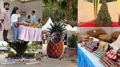 The three-day Tripura Global Pineapple Festival 2026 opened to public on June 27, which is celebrated as World Pineapple Day. (Photo: Anshita Jain/HT) The three-day Tripura Global Pineapple Festival 2026 opened to public on June 27, which is celebrated as World Pineapple Day. (Photo: Anshita Jain/HT)