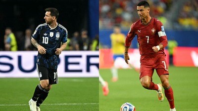 বিশ্বকাপের মঞ্চে লিওনেল মেসি ও ক্রিশ্চিয়ানো রোনাল্ডোর সম্ভাব্য শেষ লড়াই কঠিন হয়ে গেল। বিশ্বকাপের মঞ্চে লিওনেল মেসি ও ক্রিশ্চিয়ানো রোনাল্ডোর সম্ভাব্য শেষ লড়াই কঠিন হয়ে গেল।