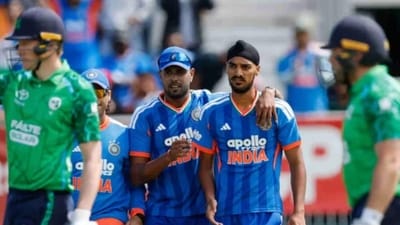 Harshit Rana and Arshdeep Singh removed both the Ireland openers after India opted to bowl in Belfast. (BCCI) Harshit Rana and Arshdeep Singh removed both the Ireland openers after India opted to bowl in Belfast. (BCCI)