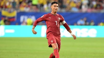 Cristiano Ronaldo failed to impress in the first half. (AFP) Cristiano Ronaldo failed to impress in the first half. (AFP)