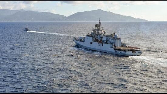 India’s support helps Seychelles monitor its vast exclusive economic zone (EEZ), secure crucial sea lanes, and counter trans-national crimes (@indiannavy X/ANI)