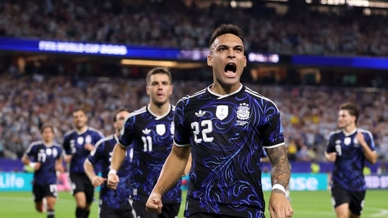 Lautaro Martinez scored from the spot to make it 2-0 in the 31st minute.(Getty Images via AFP)