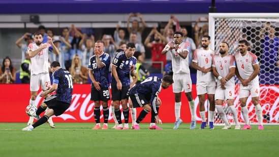 The Messi moment in the 80th minute. 3-1 for Argentina.(Getty Images via AFP)