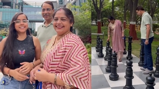 A techie’s heartfelt office tour for her parents at Microsoft Hyderabad has struck a chord with many online. (Instagram/ikritika.mishra)
