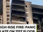 Noida high-rise fire: blaze erupts on 21st floor of Aranya society Noida high-rise fire: blaze erupts on 21st floor of Aranya society