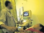 A woman getting her sonography done at Beed city, Beed district, India, on Thursday, June 7, 2012. Photo by- Vidya Subramanian (Hindustan Times)