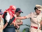 Accused Siya Goyal being taken to be produced before the court in relation to Ketan Agarwal murder case, in Lonavala on Monday. 