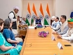 Vice President of India and Chairman, Rajya Sabha, C.P. Radhakrishnan administers the oath to Member of the Rajya Sabha (re-elected) from Karnataka Mallikarjun Kharge, at Parliament House, in New Delhi on Monday. Congress Parliamentary Party Chairperson Sonia Gandhi, Congress General Secretary Priyanka Gandhi, Union Ministers JP Nadda, Arjun Ram Meghwal also present. 