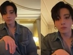 BTS' Jungkook during his Weverse livestream.