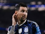 Lionel Messi #10 of Argentina looks on during the FIFA World Cup 2026 Group J match between Jordan and Argentina at Dallas Stadium