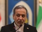 Iranian Foreign Minister Abbas Araghchi speaks.