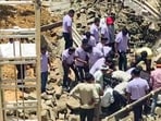 Rescue operations underway at the site on Monday. (ANI) Rescue operations underway at the site on Monday. (ANI)