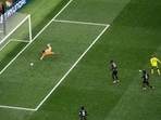 Ronwen Williams #1 of South Africa fails to save a shot from Stephen Eustaquio #7 of Canada (not pictured) as he scores his team's first goal during the FIFA World Cup 2026 Round Of 32 match between South Africa and Canada at Los Angeles Stadium on June 28 (Getty Images via AFP)