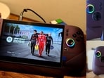 The MSI Claw 8 EX AI+ gaming handheld is powered by Intel’s latest Arc G3 Extreme chip. (Vishal Mathur | HT Picture)