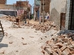 The victims, including three children and two women, were rescued by locals. The deceased was declared dead at Civil Hospital while others remain stable. (HT)