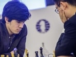 Uzbekistan's Javokhir Sindarov during a game against China's Wei Yi at the FIDE Chess World Cup 2025. (Michal Walusza)