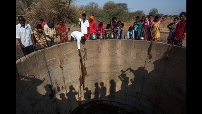 According to the Groundwater Surveys and Development Agency (GSDA), groundwater levels fell in 165 of the state’s 353 talukas, while 188 talukas recorded an increase. (REPRESENTATIVE PHOTO) According to the Groundwater Surveys and Development Agency (GSDA), groundwater levels fell in 165 of the state’s 353 talukas, while 188 talukas recorded an increase. (REPRESENTATIVE PHOTO)