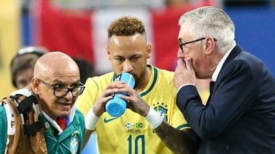 Brazil's Italian head coach Carlo Ancelotti talks to his forward #10 Neymar during the 2026 World Cup Group C football match (AFP) Brazil's Italian head coach Carlo Ancelotti talks to his forward #10 Neymar during the 2026 World Cup Group C football match (AFP)