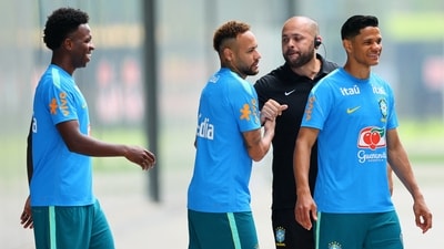 Brazil before the Japan match. (IMAGN IMAGES via Reuters)