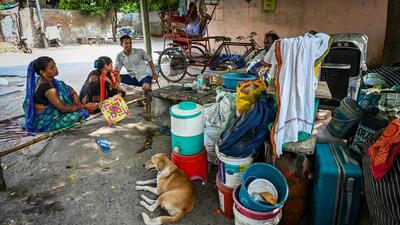The drive began on June 25 after the Delhi Disaster Management Authority (DDMA) issued eviction notices to around 310 families in May, citing flooding risk. (RAJ K RAJ /HT PHOTO) The drive began on June 25 after the Delhi Disaster Management Authority (DDMA) issued eviction notices to around 310 families in May, citing flooding risk. (RAJ K RAJ /HT PHOTO)