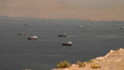 Vessels at the Strait of Hormuz on June 18. Vessels at the Strait of Hormuz on June 18.