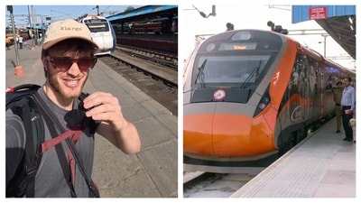 A British vlogger is the latest fan of Vande Bharat.