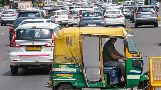 Chief Minister Rekha Gupta said benefits worth around ₹15,000 crore, including government investment, tax exemptions and EV infrastructure development, will be provided under the policy. (Photo by Sunil Ghosh / Hindustan Times)