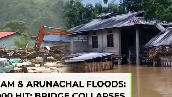 Assam, Arunachal flash floods: Railway bridge collapses, over 22000 affected