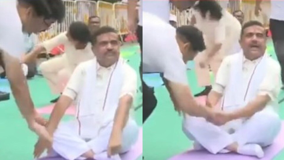 আন্তর্জাতিক যোগ দিবসে রেড রোডের সরকারি অনুষ্ঠানে মুখ্যমন্ত্রী শুভেন্দু অধিকারীর পা ছুঁয়ে প্রণাম করেছিলেন এই শামস ইকবাল