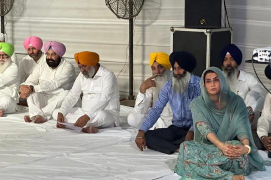 Shiromani Akali Dal MLA Ganieve Kaur Maiithia attending the proceedings on Monday. (HT Photo) Shiromani Akali Dal MLA Ganieve Kaur Maiithia attending the proceedings on Monday. (HT Photo)