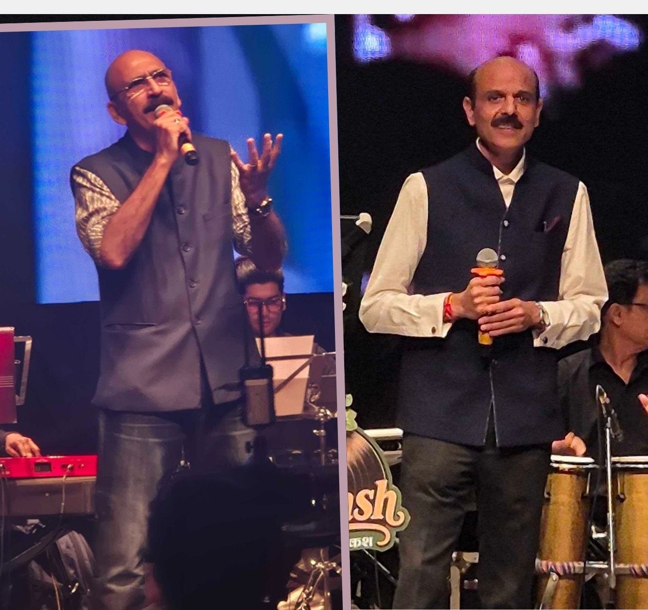 P Balaji and Aseem Soni, both curators of the show, left the audience mesmerised with their musical prowess. (Photos: Henna Rakheja/HT) P Balaji and Aseem Soni, both curators of the show, left the audience mesmerised with their musical prowess. (Photos: Henna Rakheja/HT)
