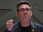 Labour party's Andy Burnham delivers a speech at the People's History Museum in Manchester, England, Monday, June 29, 2026.