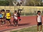Athletes in action during a training session in Meerut. (SOURCED)