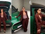 Kareena Kapoor gives power dressing a glamorous makeover in a pinstripe pantsuit.