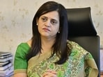 Mumbai, India - Oct. 24, 2025: Ashwini Bhide during the interview at Mantralaya in Mumbai, India, on Friday, October 24, 2025. (Photo by Anshuman Poyrekar/Hindustan Times) (Anshuman Poyrekar/HT Photo)