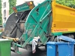 NAVI MUMBAI, INDIA - JUNE 15, 2018 : The municipal corporation is coming up with measures to manage solid waste and keep the city clean on Thursday June 15, 2018 in Mumbai, India.