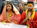 Parineeti Chopra and Raghav Chadha visited the Mahakaleshwar temple in Ujjain before their 2023 wedding. 