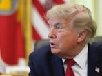 President Donald Trump speaks in the Oval Office of the White House,