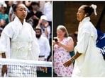 Naomi Osaka serves high fashion glamour at Wimbledon. 