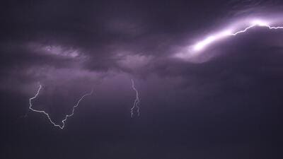 A lightning strike during the ongoing monsoon season. (ANI)