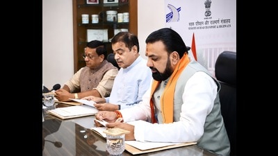 Bihar chief minister Samrat Choudhary met Union road transport and highways minister Nitin Gadkari in New Delhi on Monday evening. Bihar chief minister Samrat Choudhary met Union road transport and highways minister Nitin Gadkari in New Delhi on Monday evening.