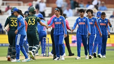 India's captain Harmanpreet Kaur (C) shakes hands with Australia's Ashleigh Gardner after Australia's victory in the Women's T20 world cup game (AFP) India's captain Harmanpreet Kaur (C) shakes hands with Australia's Ashleigh Gardner after Australia's victory in the Women's T20 world cup game (AFP)