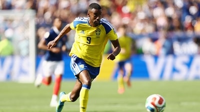 Alexander Isak made all the moves for Sweden in the first half. However, he was unable to convert.&nbsp; (AFP)