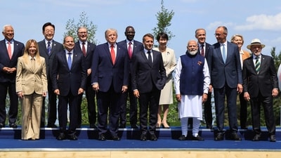 Prime Minister Narendra Modi’s participation this year was India’s 13th and his seventh in a row since 2019, when France invited India to the G7 Biarritz Summit. (AFP File) Prime Minister Narendra Modi’s participation this year was India’s 13th and his seventh in a row since 2019, when France invited India to the G7 Biarritz Summit. (AFP File)