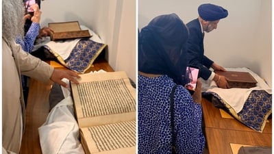 The scripture is believed to have been taken in Punjab in 1848. (X/India In Scotland) The scripture is believed to have been taken in Punjab in 1848. (X/India In Scotland)