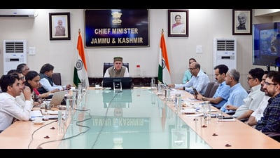 Jammu and Kashmir chief minister Omar Abdullah chairs a review meeting on the proposed International Film Festival of Jammu & Kashmir (IFFJK), 2026, at the civil secretariat, in Jammu on Tuesday. (@CM_JnK X) Jammu and Kashmir chief minister Omar Abdullah chairs a review meeting on the proposed International Film Festival of Jammu & Kashmir (IFFJK), 2026, at the civil secretariat, in Jammu on Tuesday. (@CM_JnK X)
