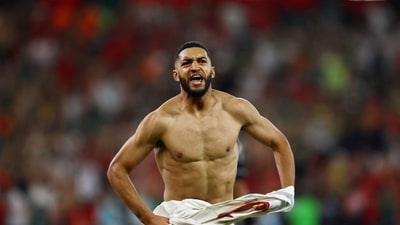 Ismael Saibari scored the last shot to take Morocco through. (REUTERS)