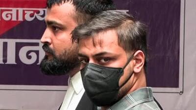 Sahil Goyal (wearing mask), accused Siya Goyal's brother, and their advocate arrive at Vadgaon Maval Police Station in Lonavala on Monday. (ANI Video Grab) (ANI Video Grab) Sahil Goyal (wearing mask), accused Siya Goyal's brother, and their advocate arrive at Vadgaon Maval Police Station in Lonavala on Monday. (ANI Video Grab) (ANI Video Grab)