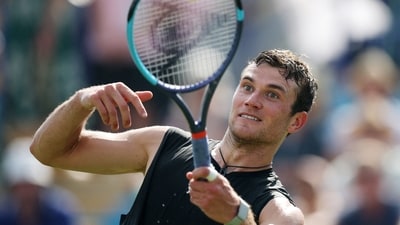 Tennis - Eastbourne Open - Devonshire Park Lawn Tennis Club, Eastbourne, Britain - June 25, 2026 Britain's Jack Draper celebrates after winning his quarter final match against Canada's Gabriel Diallo REUTERS/Isabel Infantes (REUTERS)